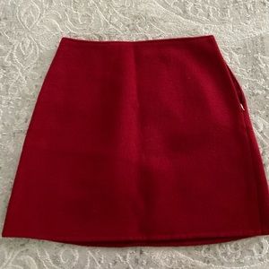 Club Monaco Red Wool Mini Skirt